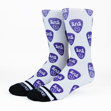 Venture x Scootnskates Socks - Multi Shield - Purple £11.95